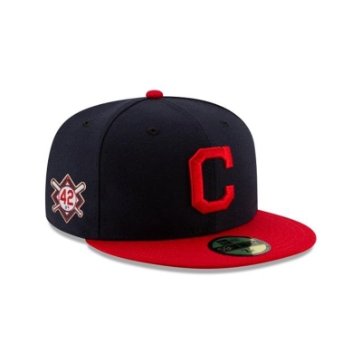 Cleveland Indians Gorra | New Era MLB Jackie Robinson Day 59fifty Fitted Cap Mexico - Azules